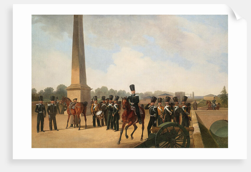 Lifeguards Regiment on the Connetable Square in Gatchina by Gottfried Willewalde
