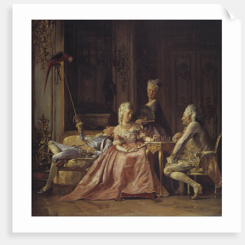 Scene from the court of Christian VII by Kristian Zahrtmann