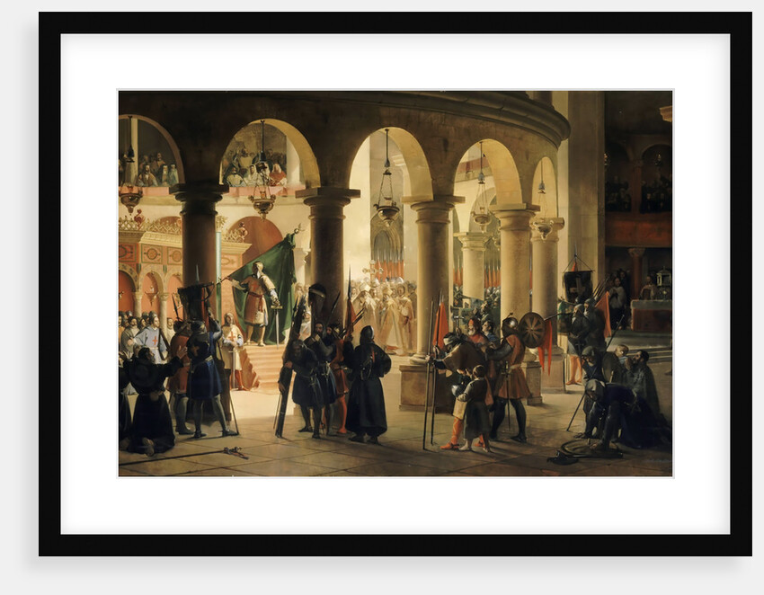 Godefroy de Bouillon deposits in the church of the Holy Sepulchre the Trophies of Ascalon by François Marius Granet