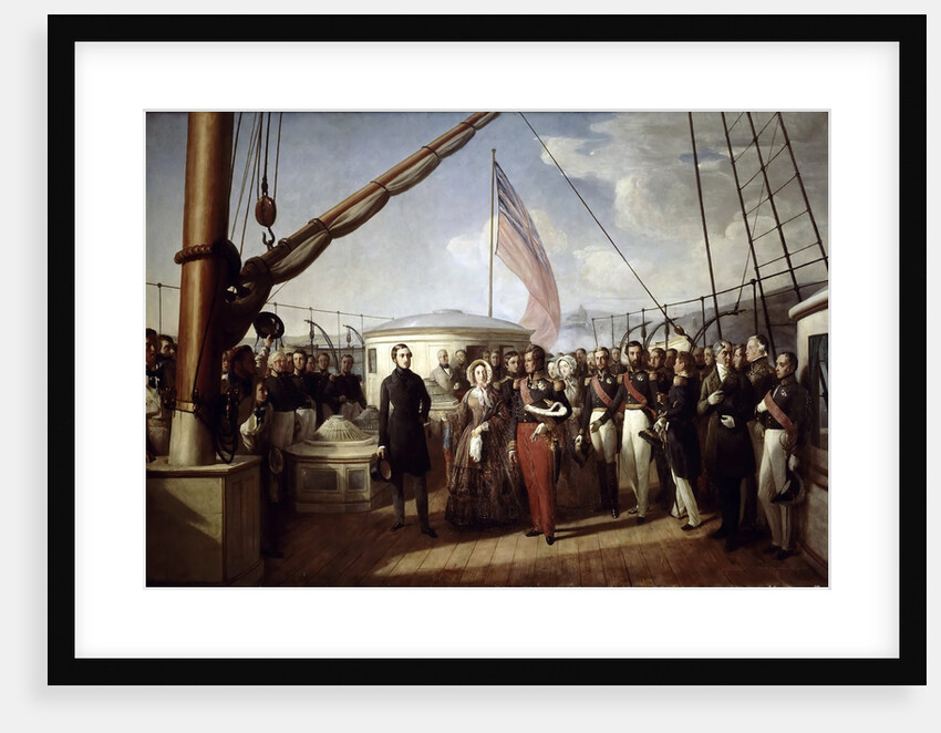 Queen Victoria recieved the King Louis Philippe I on board the Royal Yacht, 2 September 1843 by François-August Biard