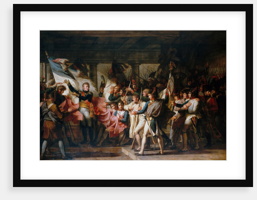 Marshal Ney and the soldiers of the 76th regiment of the line retrieve their colors from the arsenal by Charles Meynier