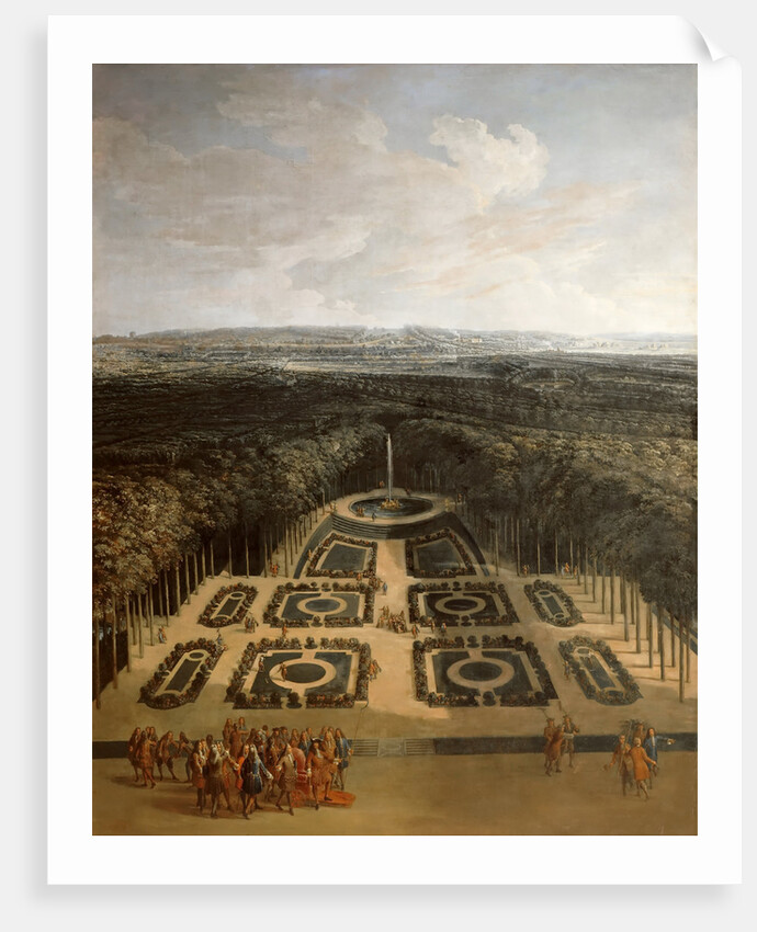 Promenade of Louis XIV in the Gardens of the Grand Trianon by Charles Chastelain