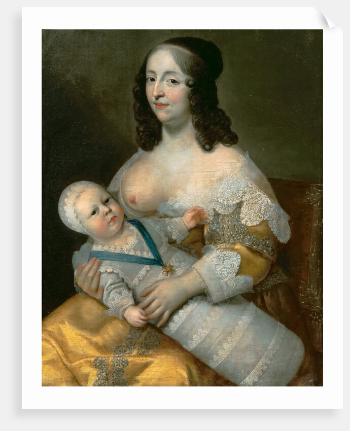 Louis XIV as an infant with his nurse Longuet de La Giraudière by Henri Beaubrun