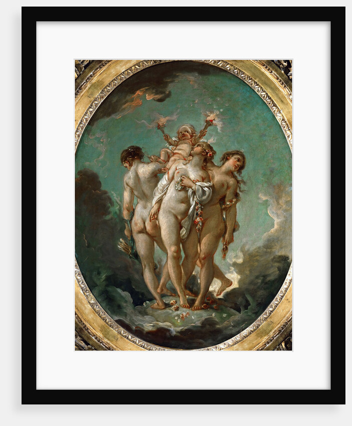 The Three Graces holding Cupid by François Boucher