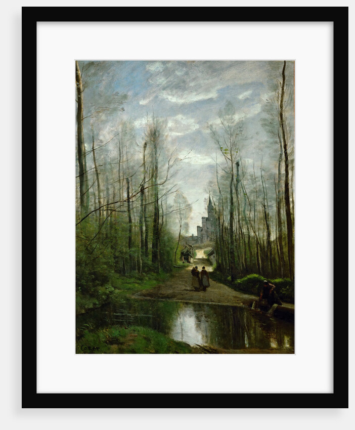 The Church of Marissel, near Beauvais by Jean-Baptiste Camille Corot