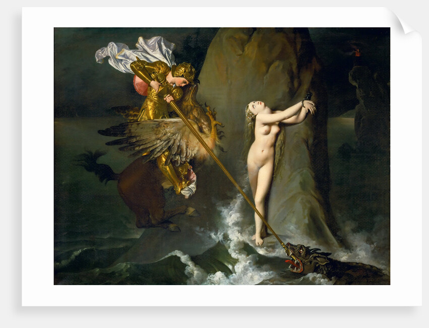 Ruggiero Rescuing Angelica by Jean Auguste Dominique Ingres