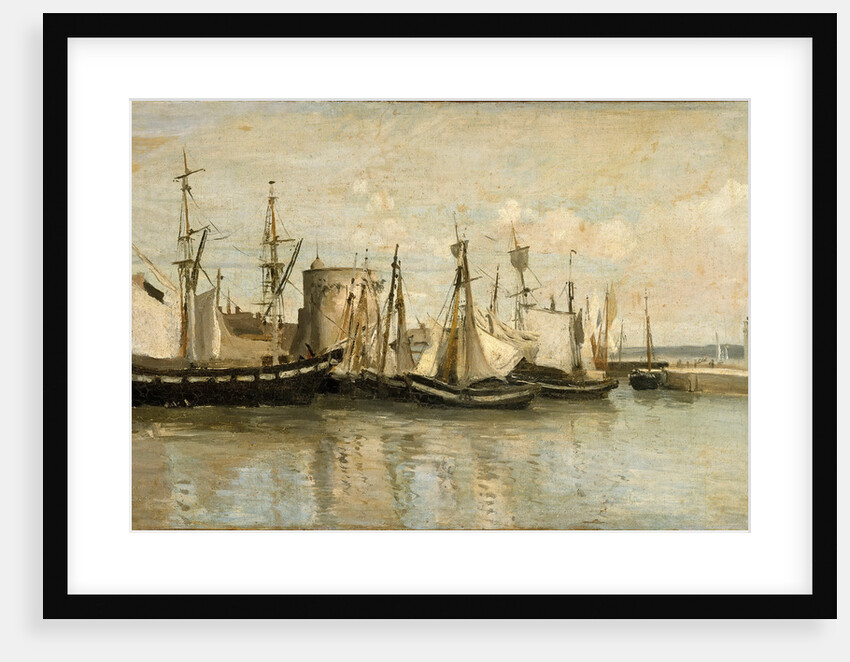 La Rochelle. Entrée du port déchouage by Jean-Baptiste Camille Corot