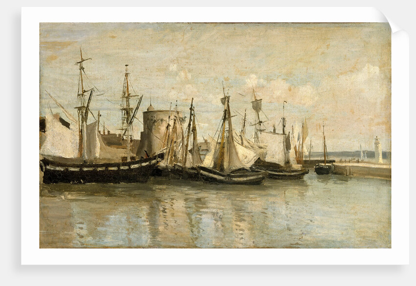 La Rochelle. Entrée du port déchouage by Jean-Baptiste Camille Corot