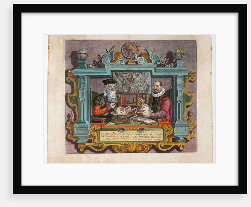 Double Portrait of Gerardus Mercator and Jodocus Hondius by Coletta Hondius