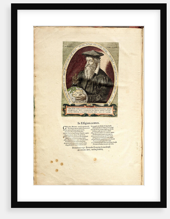 Portrait of Gerardus Mercator aged 62 by Frans Hogenberg
