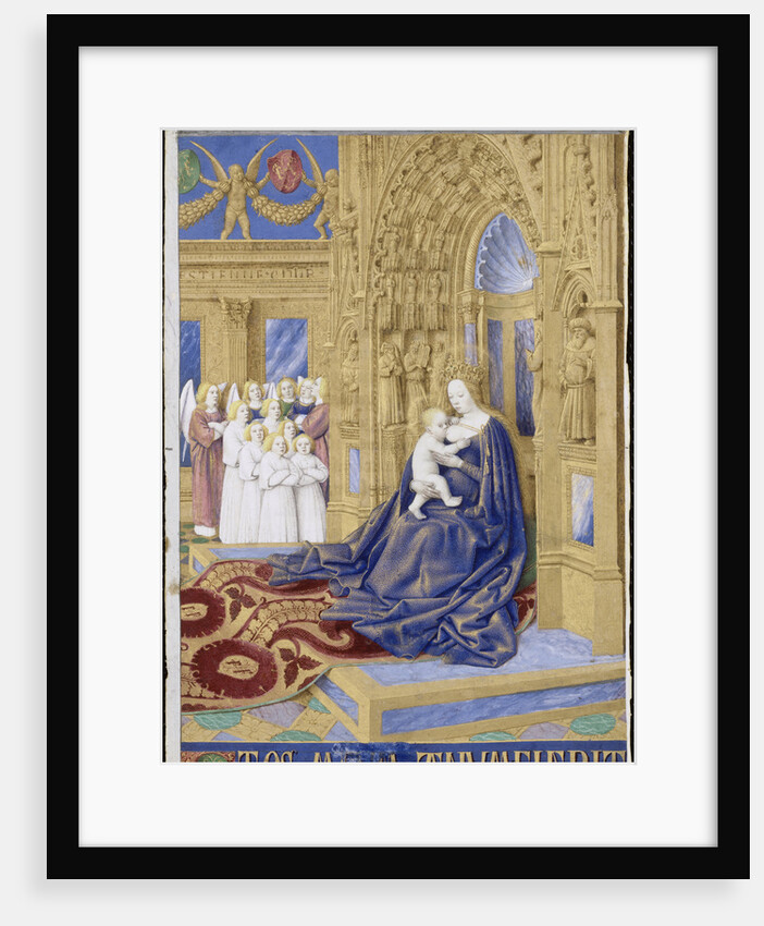 The Virgin and Child enthroned (Hours of Étienne Chevalier) by Jean Fouquet