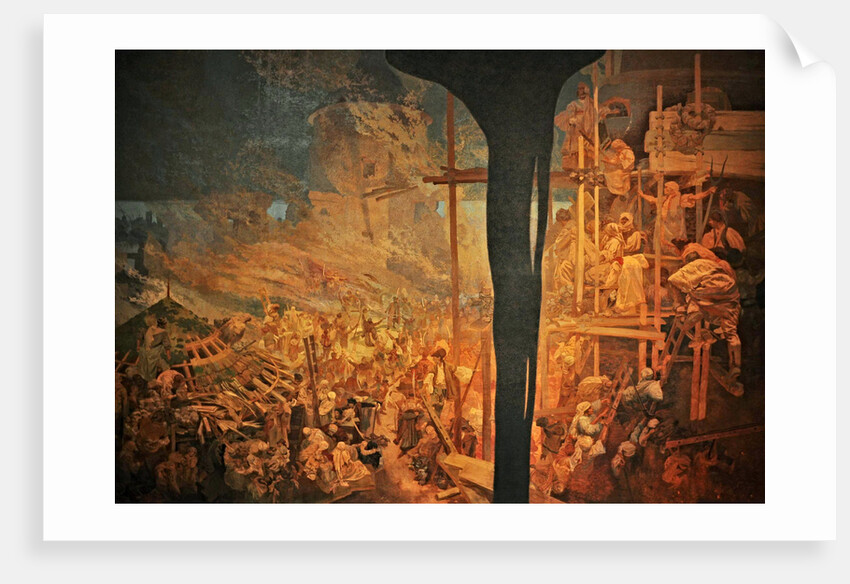 The Defense of Sziget against the Turks by Nicholas Zrinsky (The cycle The Slav Epic) by Alfons Marie Mucha