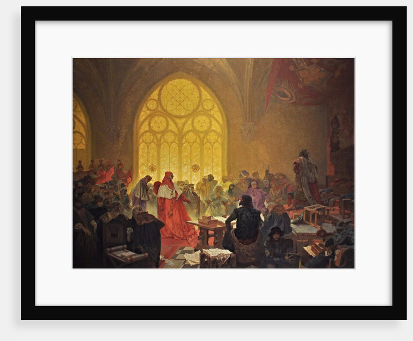 The Hussite King George of Podebrady (The cycle The Slav Epic) by Alfons Marie Mucha