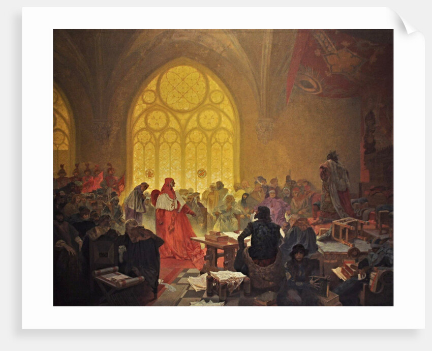 The Hussite King George of Podebrady (The cycle The Slav Epic) by Alfons Marie Mucha