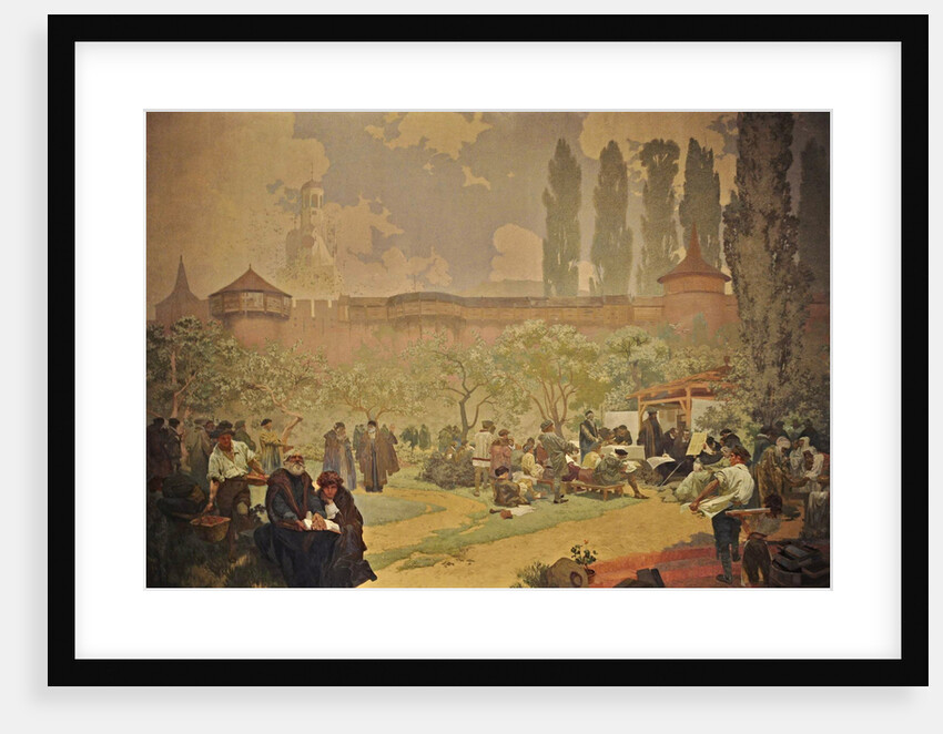 The Printing of the Bible of Kralice in Ivancice (The cycle The Slav Epic) by Alfons Marie Mucha