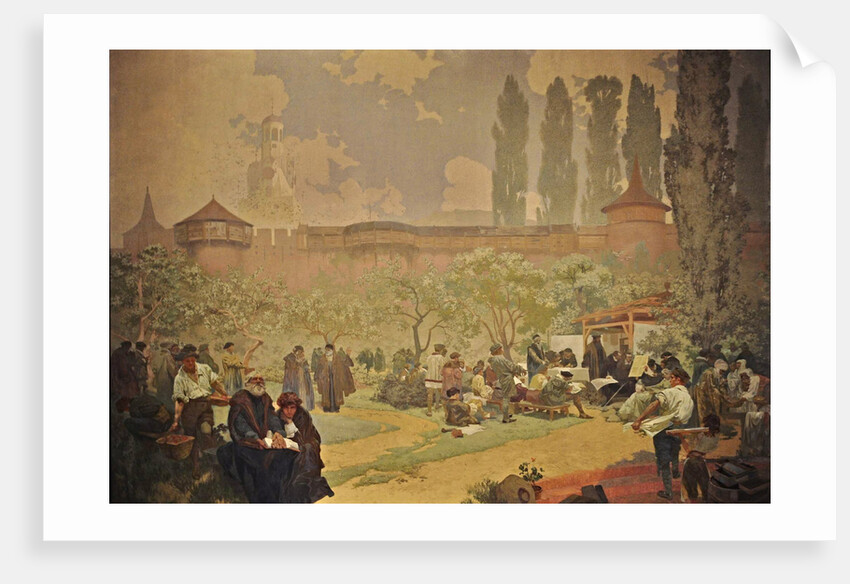 The Printing of the Bible of Kralice in Ivancice (The cycle The Slav Epic) by Alfons Marie Mucha