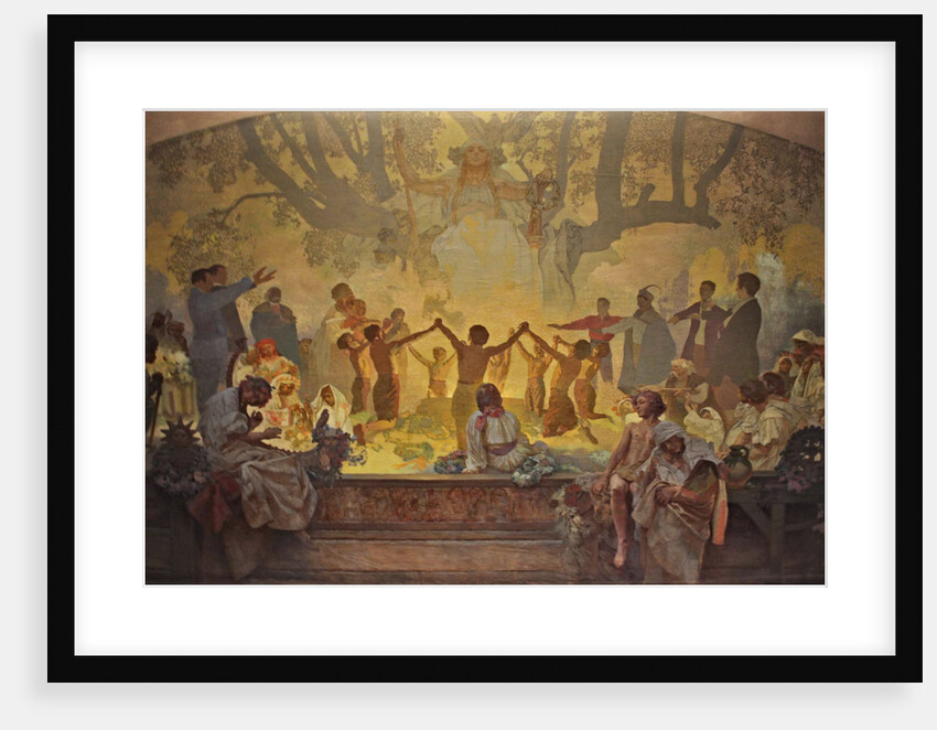 The Oath of Omladina Under the Slavic Linden Tree (The cycle The Slav Epic) by Alfons Marie Mucha