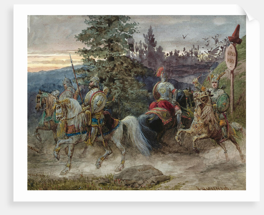 The Road to Chernomor. Illustration to the poem Ruslan and Lyudmila by A. Pushkin by Adolf Charlemagne