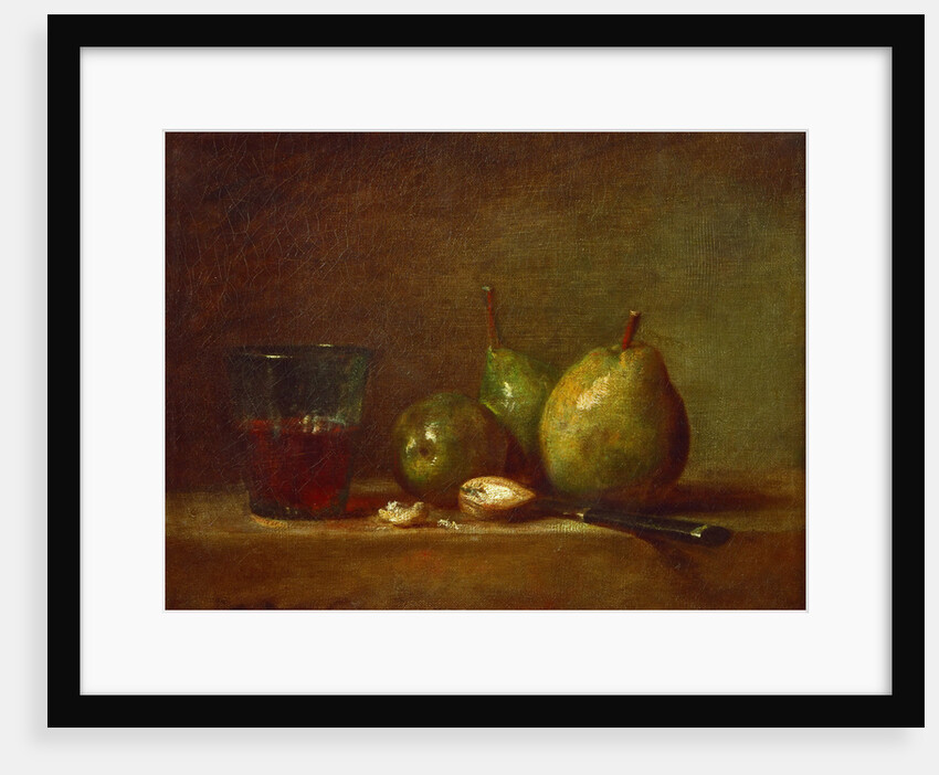 Pears, Walnuts and Glass of Wine by Jean-Baptiste Siméon Chardin
