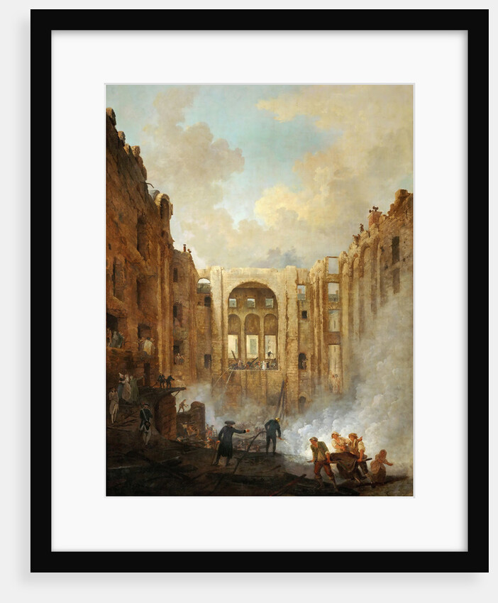 Fire at the Opera House of the Palais-Royal in 1781 by Hubert Robert