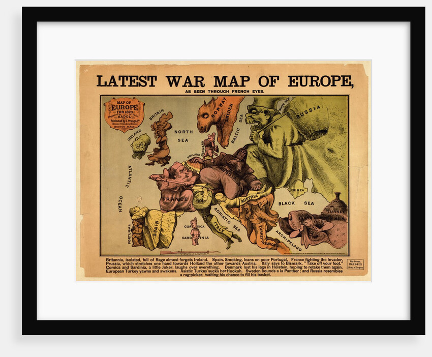 Latest war map of Europe: as seen through French eyes by Paul Hadol