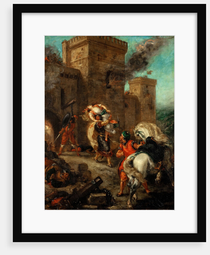 Rebecca Raped by a Knight Templar During the Sack of the Castle Frondeboeuf by Eugène Delacroix