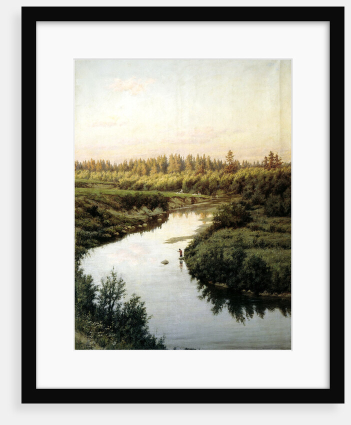 River landscape by Pavel Alexandrovich Briullov