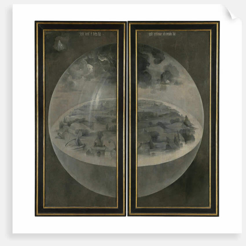 The Garden of Earthly Delights. (Triptych, reverse: The Creation) by Hieronymus Bosch