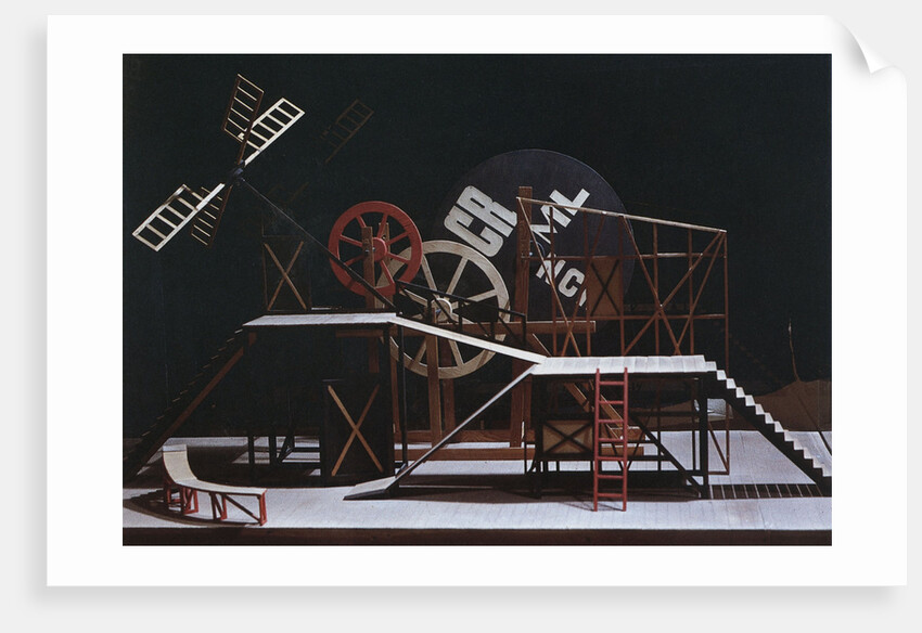 Stage design for the theatre play The Magnificent Cuckold (Le Cocu Magnifique) by F. Crommelynck by Lyubov Sergeyevna Popova