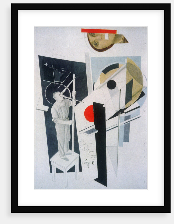Tatlin at Work. Illustration for the book Six Tales with Easy Endings, by Ilya Ehrenburg by El Lissitzky