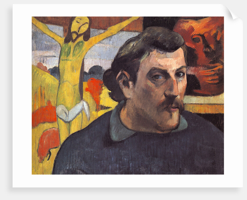 Self-portrait with the Yellow Christ by Paul Eugéne Henri Gauguin