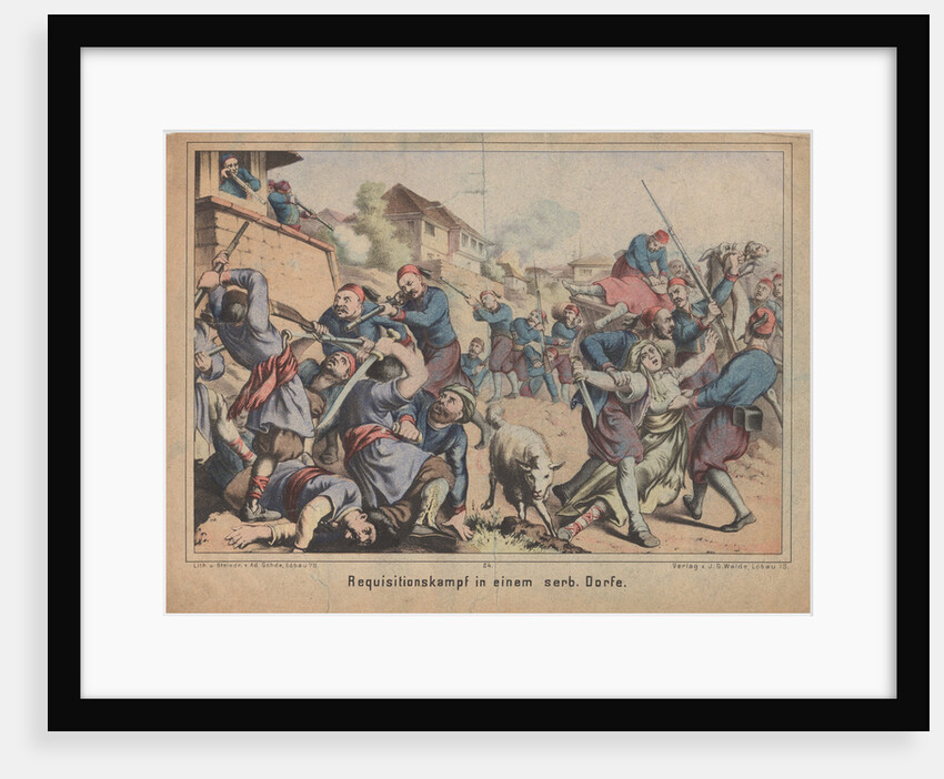 Turkish Requisition Fight in a Serbian Country Village by Anonymous