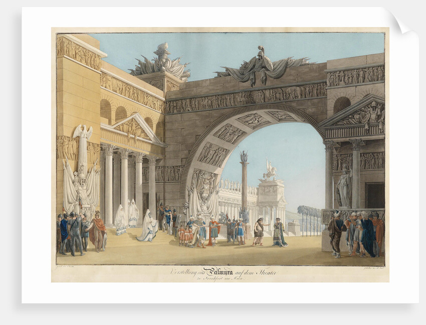 Stage design for the opera Palmira, regina di Persia by Antonio Salieri by Anton Radl
