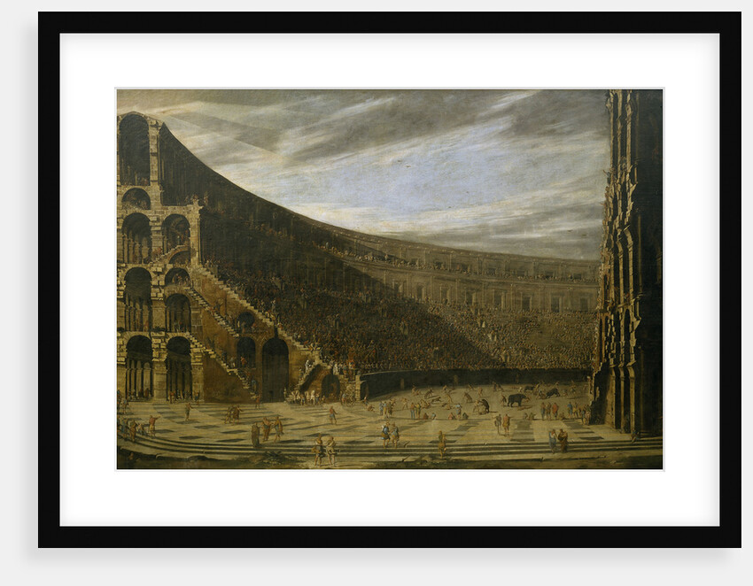 Perspective of a Roman amphitheatre by Domenico Gargiulo