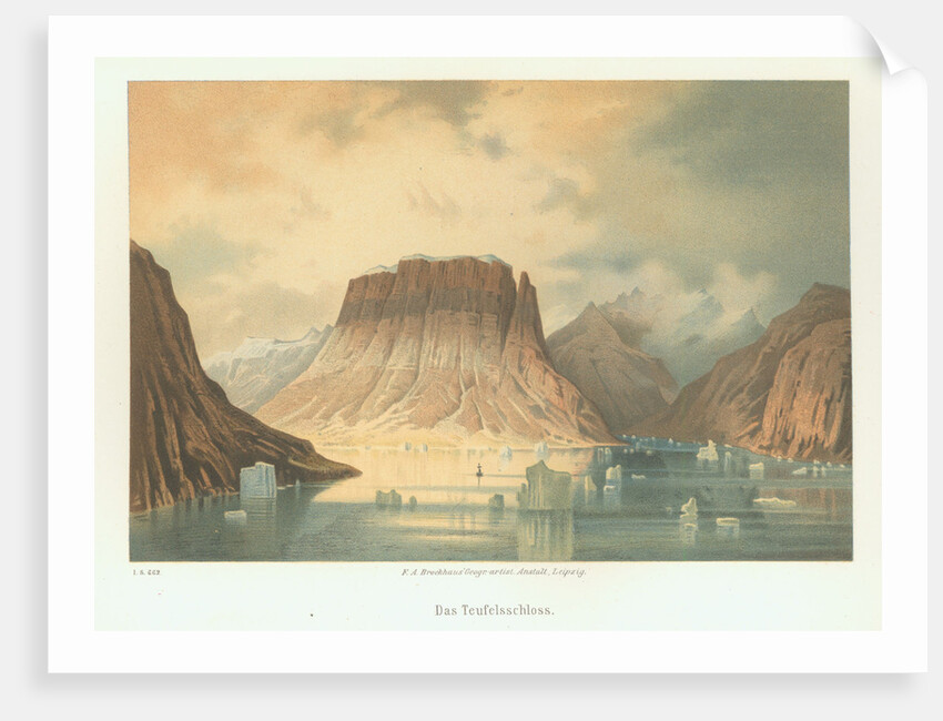 The Teufelsschloss in Kejser Franz Joseph Fjord. The second German northpolar expedition to the Arct by Anonymous