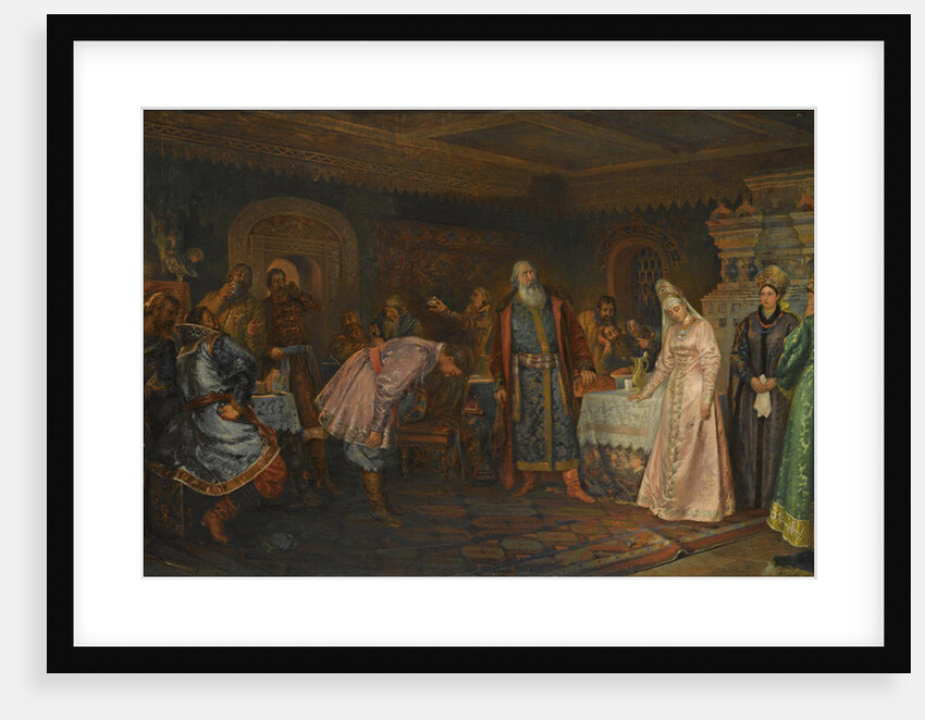 The Kiss Ceremony. Boyar Morozov, his Wife Yelena and Prince Serebrenni by Fyodor Fyodorovich Buchholz