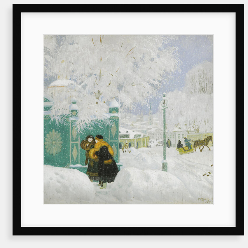 Winter Scene by Boris Michaylovich Kustodiev