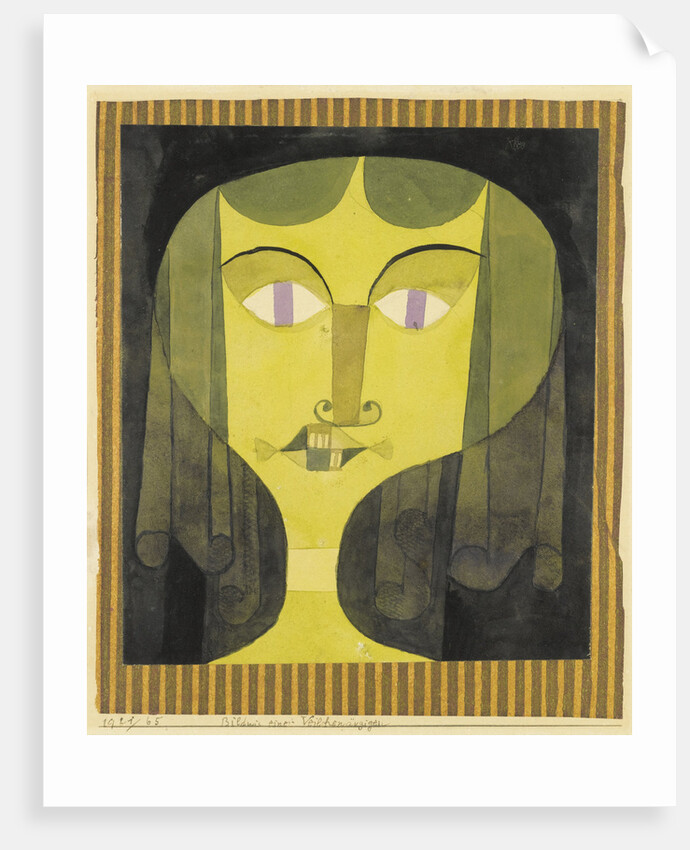 Portrait of a violet-eyed woman by Paul Klee