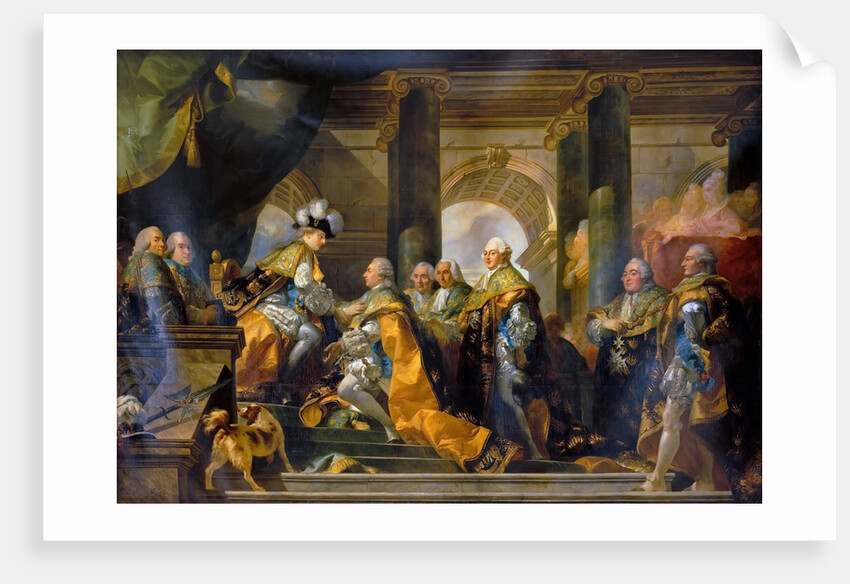 Louis XVI received at Reims the homage of the Knights of the Holy Spirit, 13 June 1775 by Gabriel François Doyen