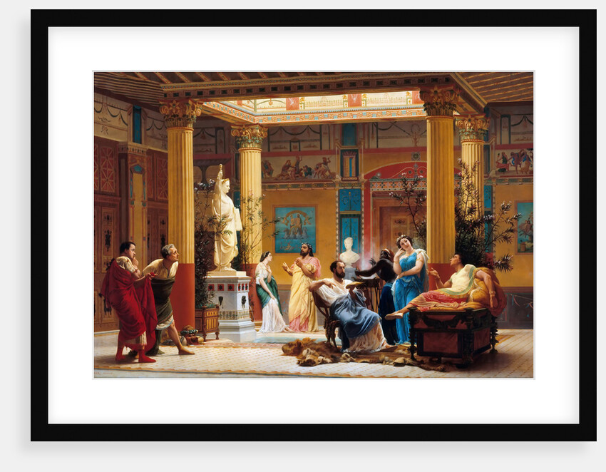 Rehearsal of Joueur de flûte and La femme de Diomède in the Atrium of Prince Napoleons Pompeian by Gustave Clarence Rodolphe Boulanger