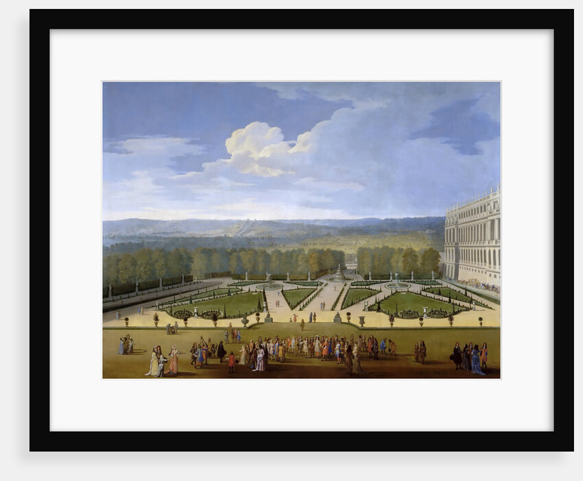 Louis XIV and his Court on a Promenade in the Gardens of Versailles by Etienne Allegrain