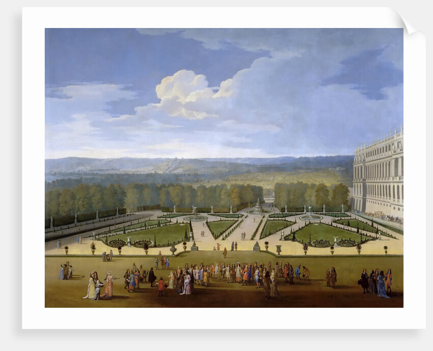 Louis XIV and his Court on a Promenade in the Gardens of Versailles by Etienne Allegrain