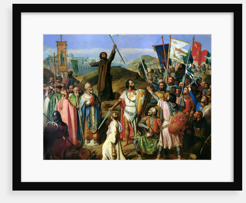 The barefoot procession of Crusaders around the city walls of Jerusalem, July 14, 1099 by Jean-Victor Schnetz