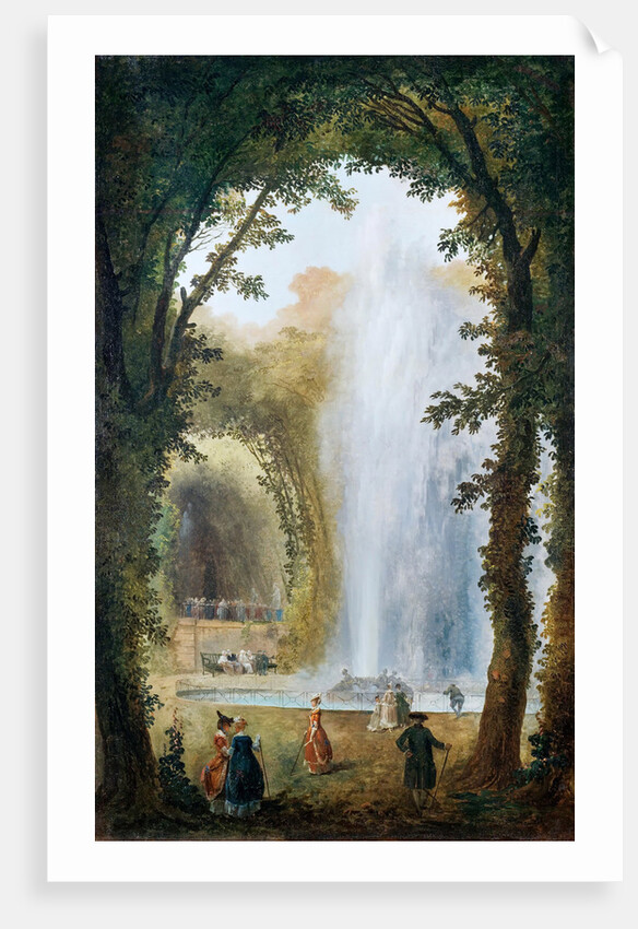 The fountain in the Grove of the muses at the Chateau de Marly by Hubert Robert