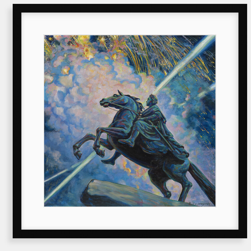 Fireworks. The Bronze Horseman by Boris Michaylovich Kustodiev