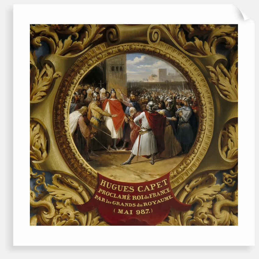 Hugh Capet proclaimed King by the nobles in May 987 by Jean Alaux
