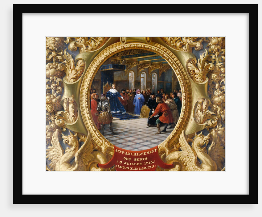 Louis X the Mischievous emancipates the serfs in 1315 by Jean Alaux