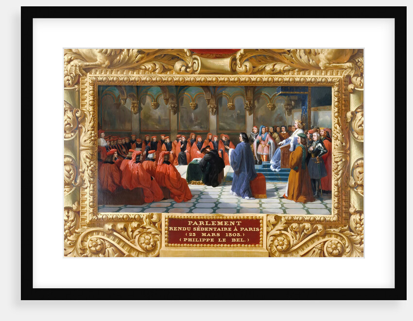 Philip IV the Fair establishes the Parliament in Paris in 1303 by Jean Alaux