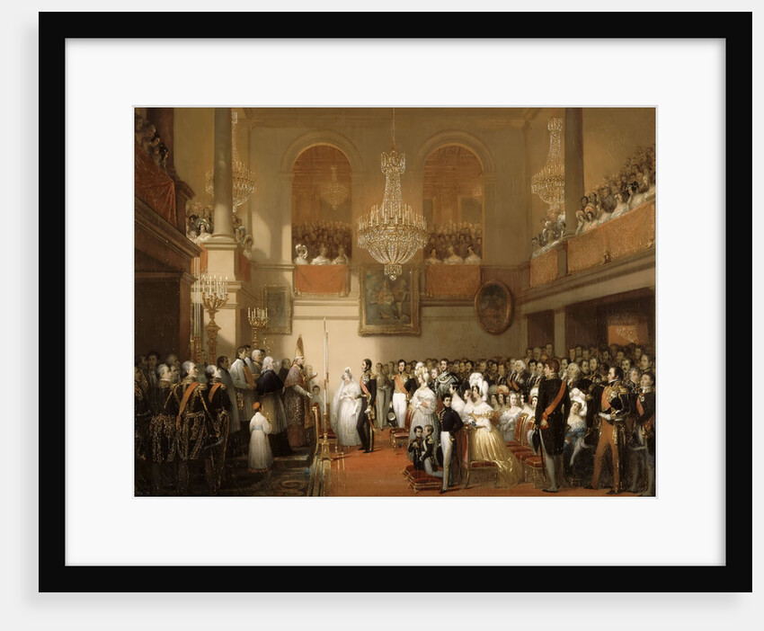 Marriage of Leopold I of the Belgians and Princess Louise of Orléans at the Château de Compiègne, Au by Joseph-Désiré Court