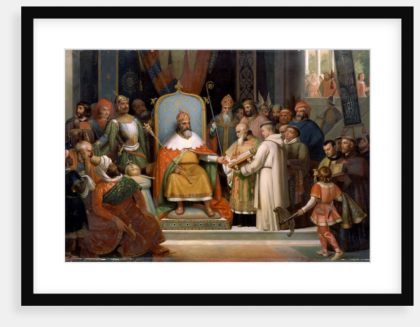 Charlemagne receives Alcuin, 780 by Jean-Victor Schnetz